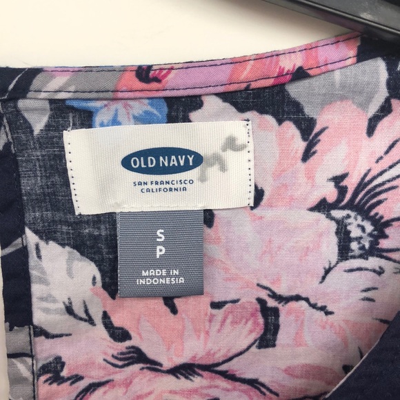 Old Navy blue floral dress. Size small. - Picture 3 of 6